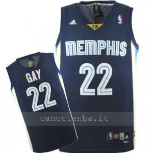 Canotta rudy gay #22 memphis grizzlies revolution 30 blu