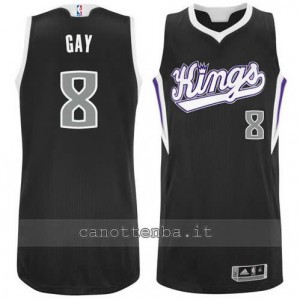 Canotta rudy gay #8 sacramento kings revolution 30 nero