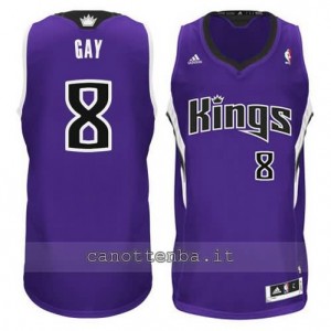 Canotta rudy gay #8 sacramento kings revolution 30 porpora