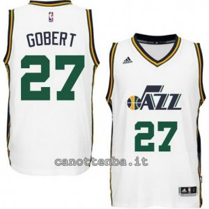 Canotta rudy gobert #27 utah jazz 2014-2015 bianca