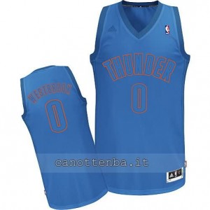 Canotta russell westbrook #0 oklahoma city thunder natale 2012 blu