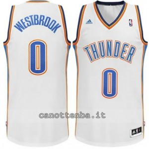 Canotta russell westbrook #0 oklahoma city thunder revolution 30 bianca