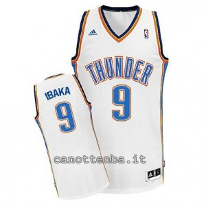 Canotta serge ibaka #9 oklahoma city thunder revolution 30 bianca