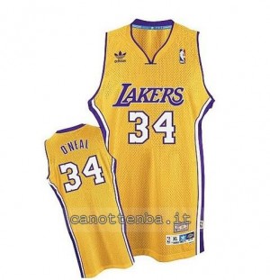 Canotta shaquille o'neal #34 los angeles lakers soul giallo