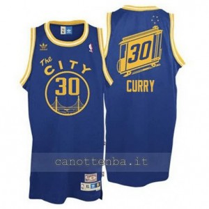 Canotta stephen curry #30 golden state warriors throwback blu