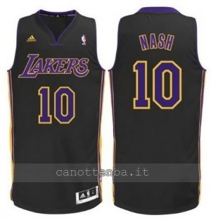Canotta steve nash #10 los angeles lakers nero