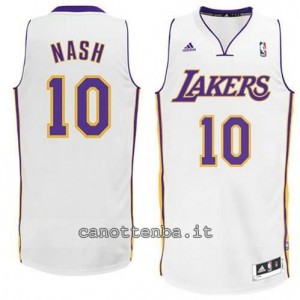 Canotta steve nash #10 los angeles lakers revolution 30 bianca