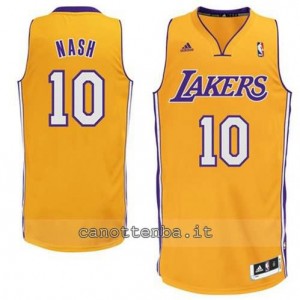 Canotta steve nash #10 los angeles lakers revolution 30 giallo
