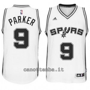 Canotta tonny parker #9 san antonio spurs 2014-2015 bianca