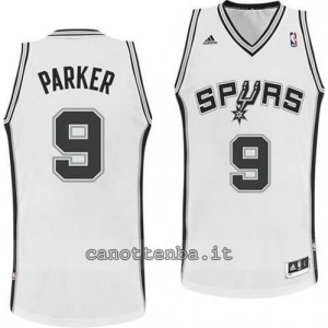 Canotta tony parker #9 san antonio spurs revolution 30 bianca