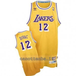 Canotta vlade divac #12 los angeles lakers classico giallo