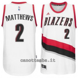 Canotta wesley matthews #2 portland trail blazers 2014-2015 bianca