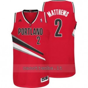 Canotta wesley matthews #2 portland trail blazers revolution 30 rosso