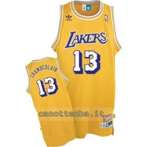 Canotta wilt chamberlain #13 los angeles lakers giallo