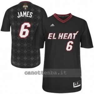 Canotta LeBron james #6 miami heat nero