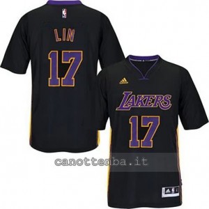 Canotta jeremy lin #17 los angeles lakers 2014-2015 nero
