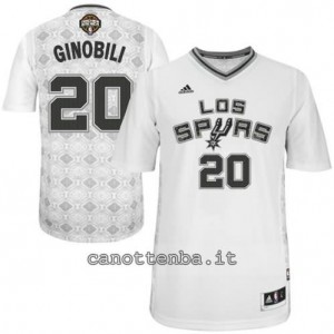 Canotta manu ginobili #20 san antonio spurs 2014 bianca