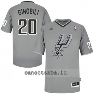 Canotta manu ginobili #20 san antonio spurs natale 2013 grigio