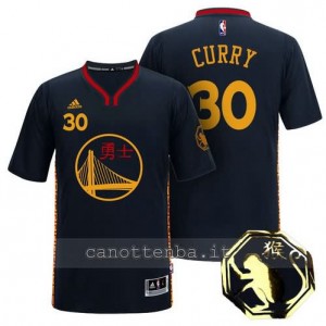 Canotta stephen curry #30 golden state warriors cinese 2016 nero