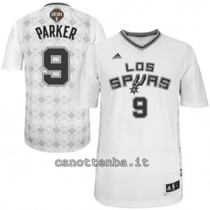 Canotta tony parker #9 san antonio spurs 2014 bianca