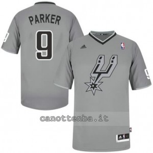 Canotta tony parker #9 san antonio spurs natale 2013 grigio