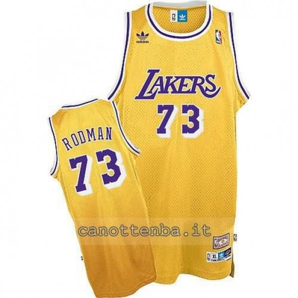 Acquista online Canotta dennis rodman 73 los angeles lakers giallo a prezzi vantaggiosi