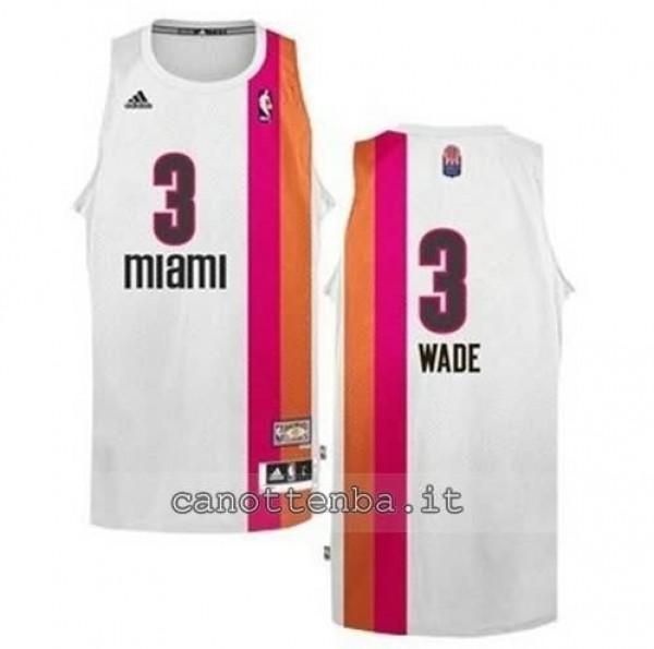 Acquista online Canotta dwyane wade 3 miami heat floridian bianca a prezzi vantaggiosi